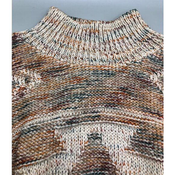 New old stock vintage 90's Southwestern Style Boxy Knit Sweater Sz M Giftable. - Picture 6 of 9